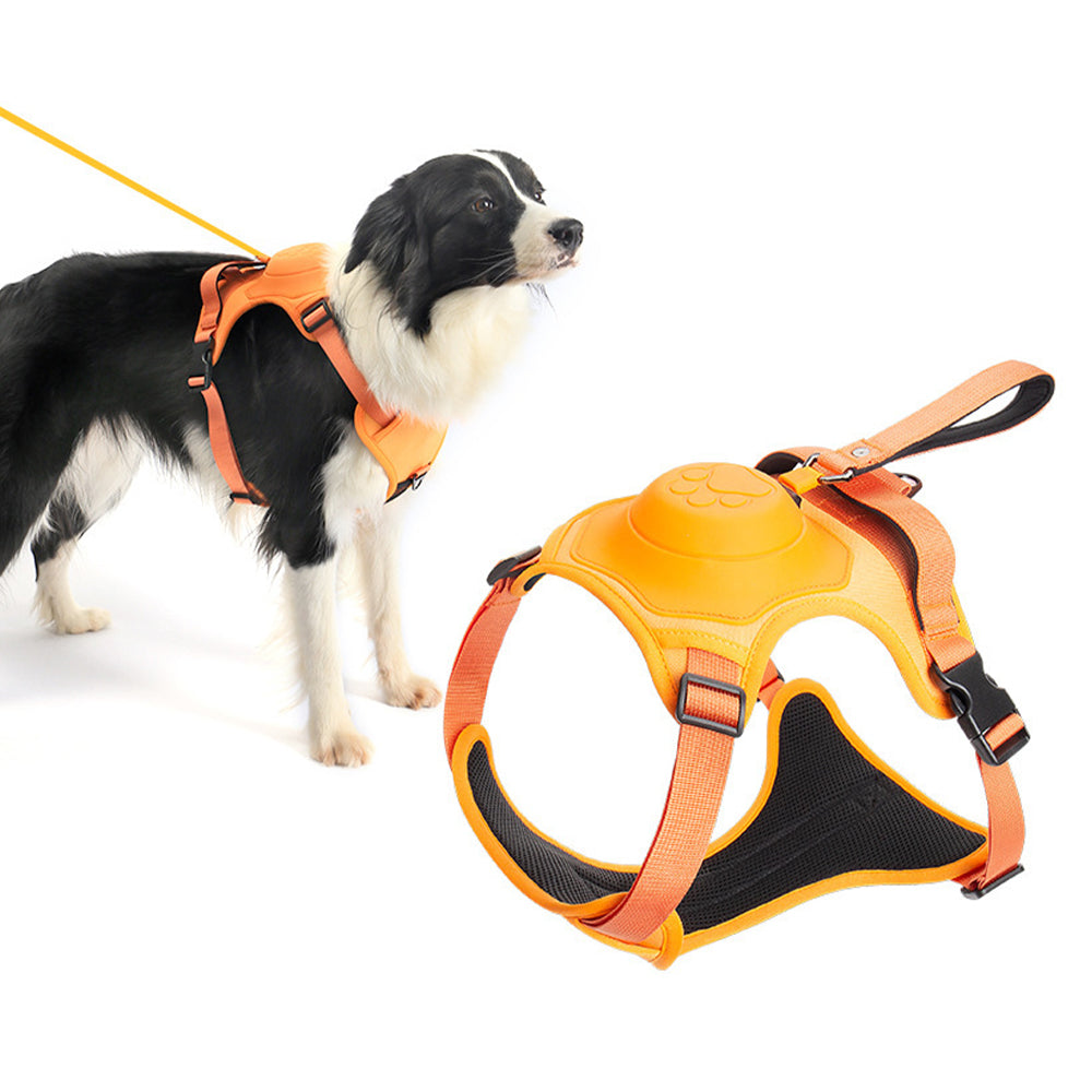 Reflective No-pull Dog Harness with Retractable Leash