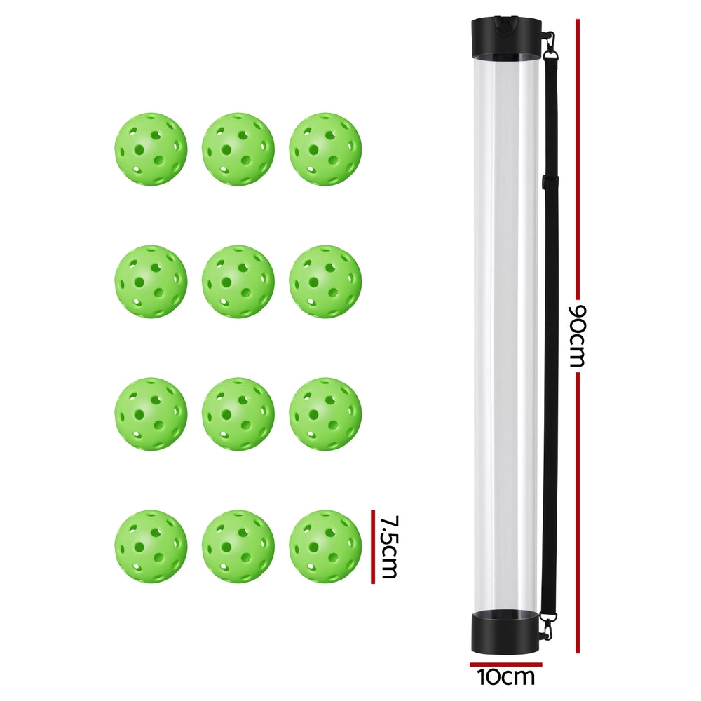 Everfit 12PC Pickleballs With Pickleball Collector