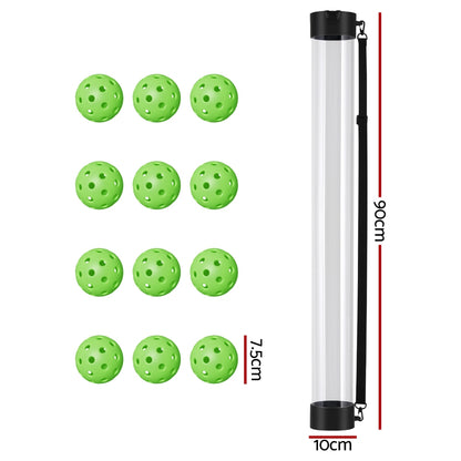 Everfit 12PC Pickleballs With Pickleball Collector